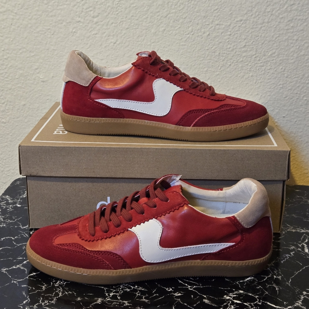 Dolce Vita Notice Crimson Suede Sneakers